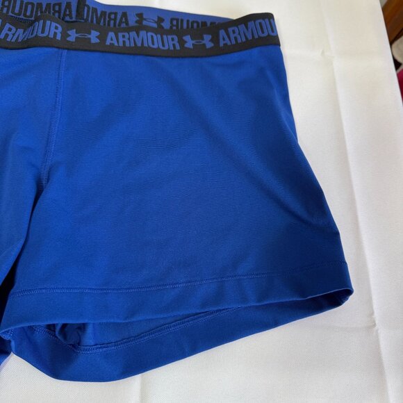 Under Armour Womens HeatGear Compression Shorts XL Blue Activewear Gym Workout - Picture 6 of 12